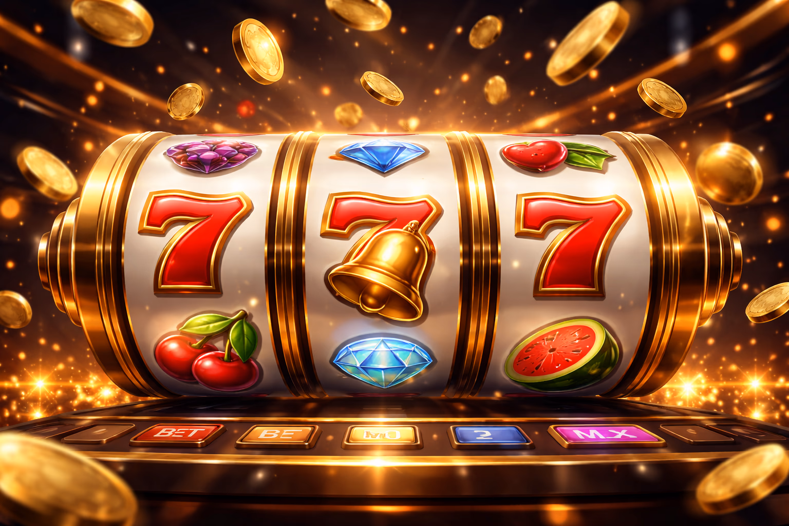 Premium digital slot scene for JEETBO7 featuring glowing symbols, rich gold tones and an exciting casino-style atmosphere